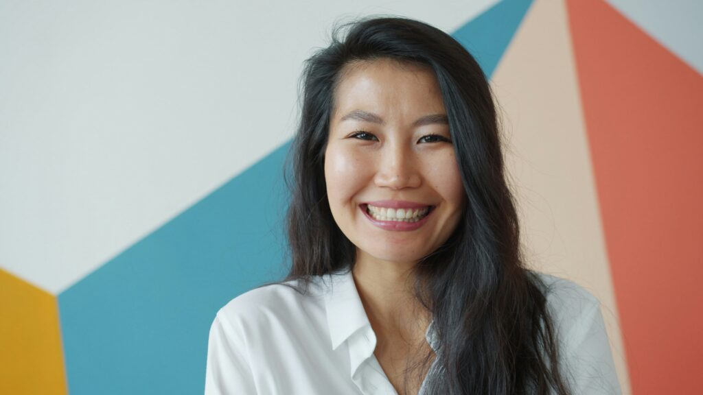 success. Asian woman