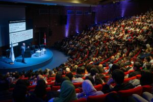public speaking in large auditorium