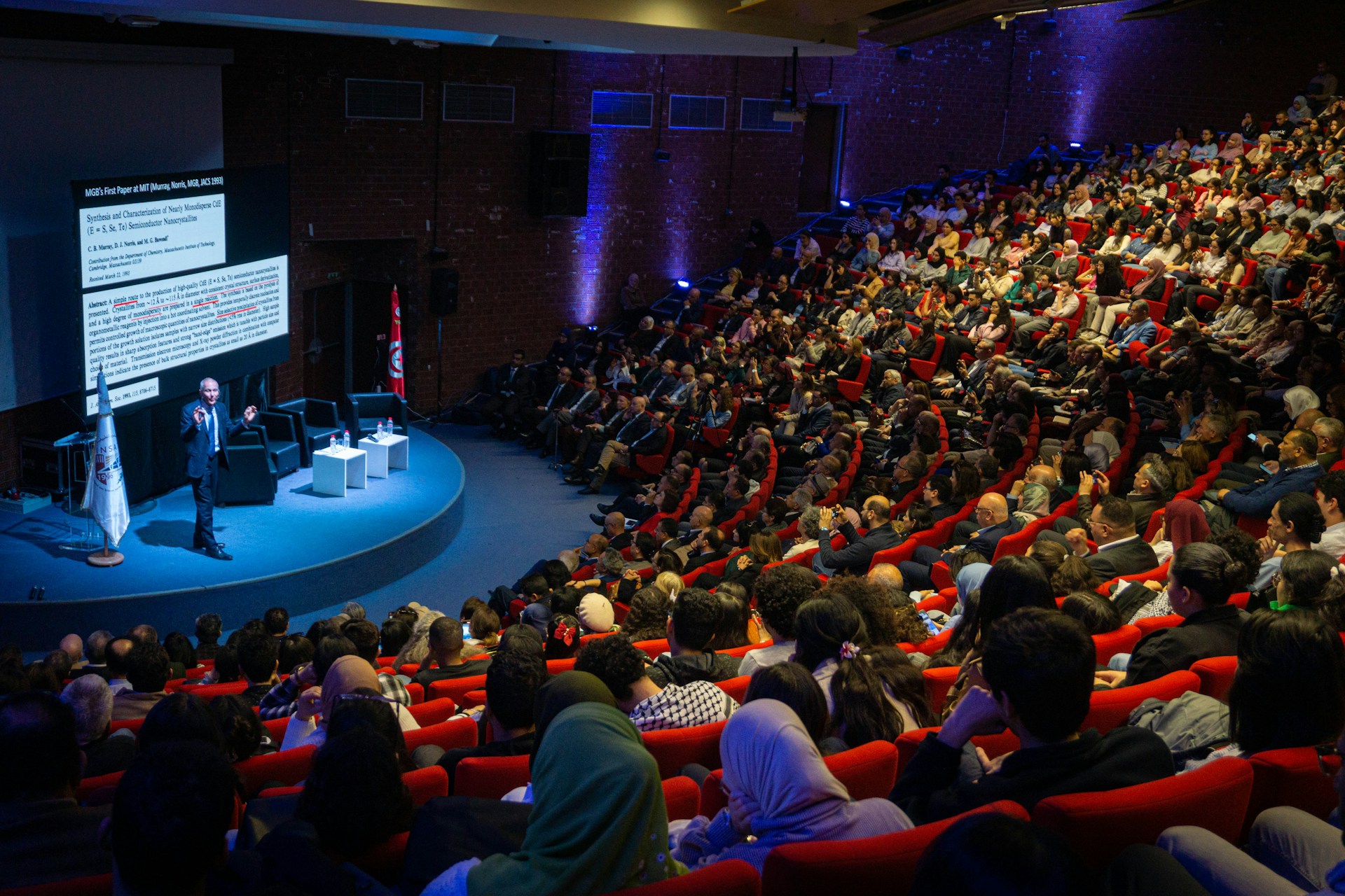 public speaking in large auditorium